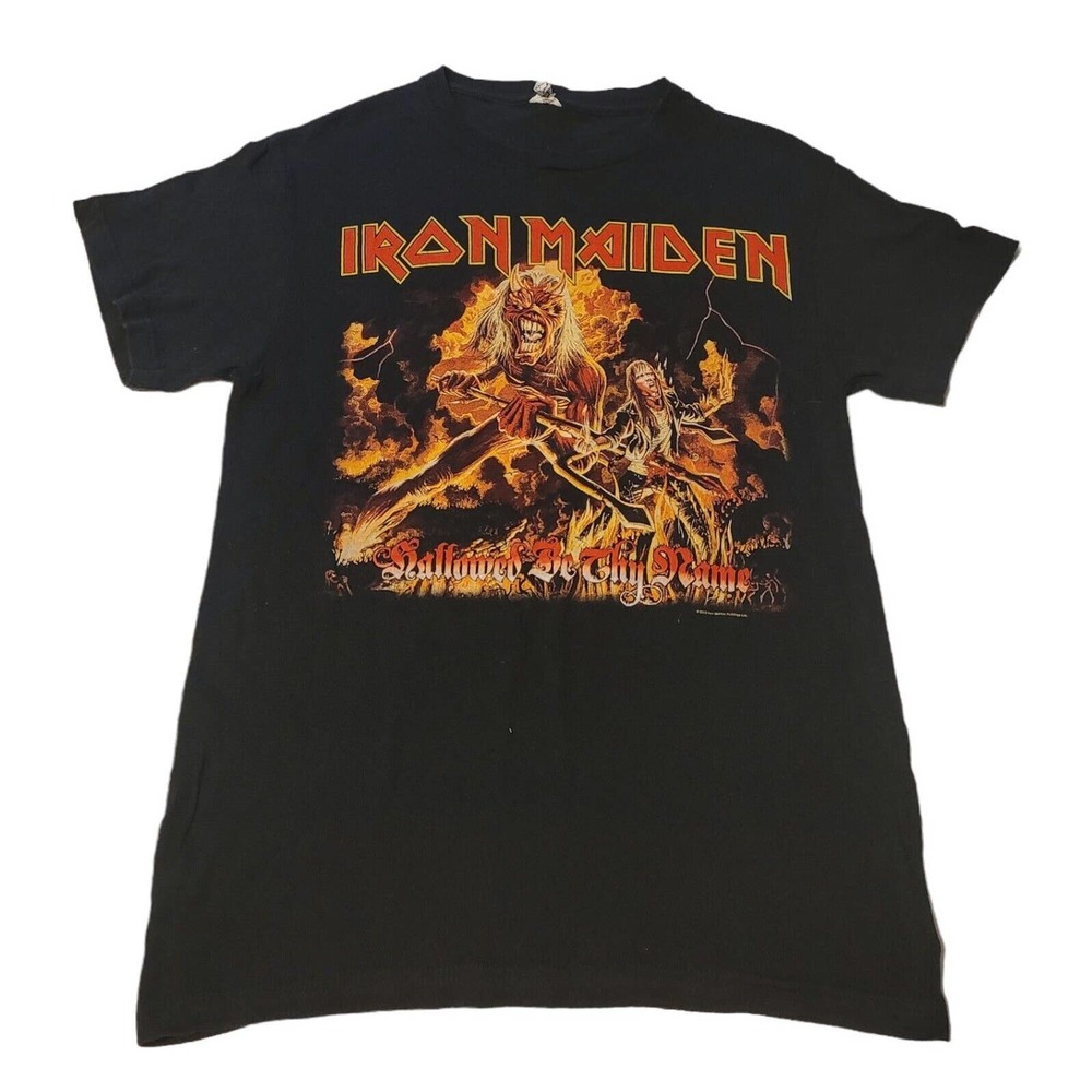 Iron Maiden Hallowed Be Thy Name T Shirt Small Black 2013 Retro